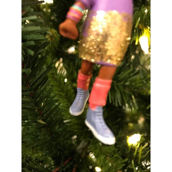 2 Karma's World Grant Girl Ornaments Christmas Tree - Microphone Dance NWT - Picture 4 of 8